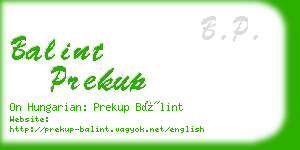 balint prekup business card